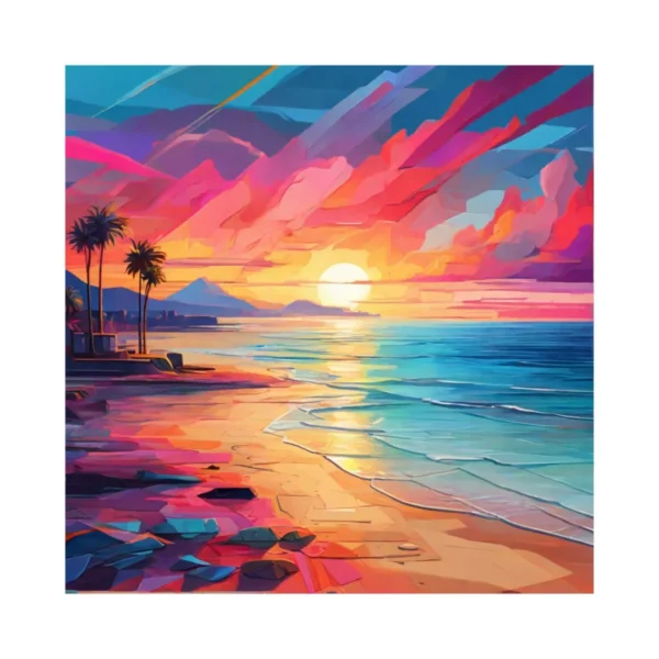 Sunset Over Tropical Bay poster