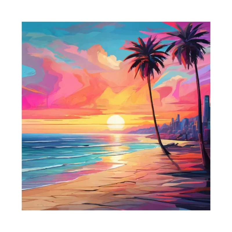 Tropical Horizon Glow poster