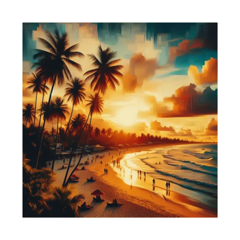 Tropical Sunset Beach poster