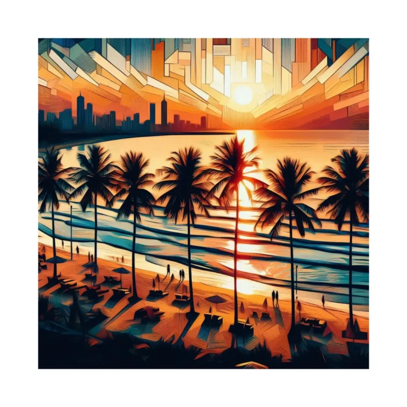 Urban Sunset Beach poster