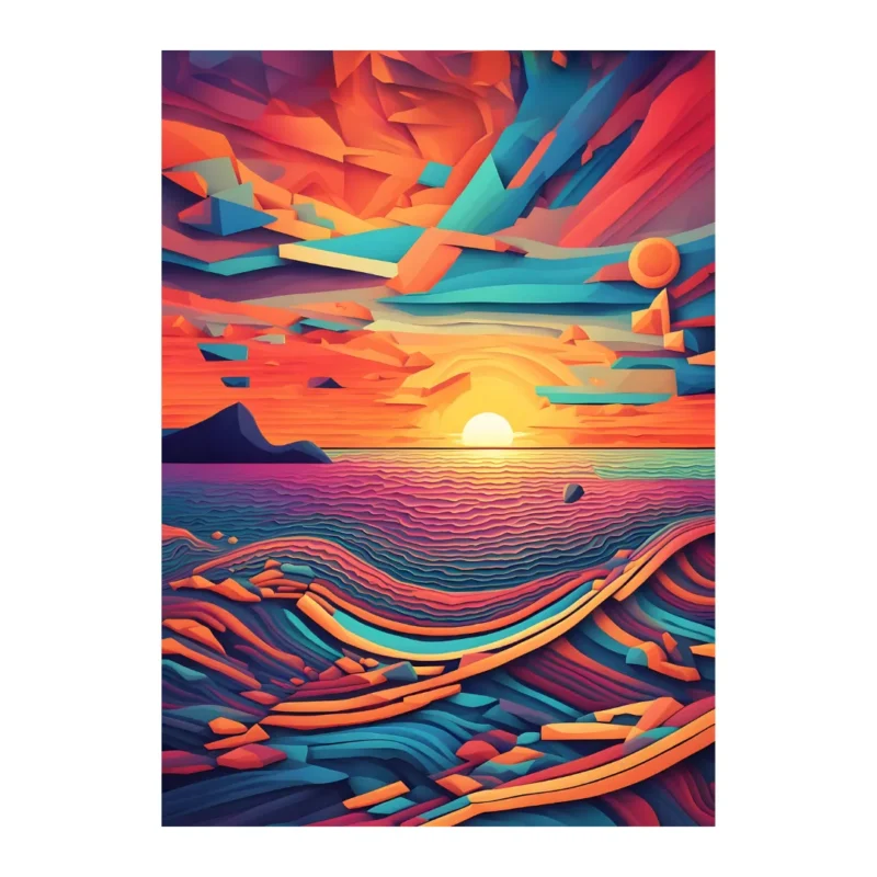 Shapy Sunset poster