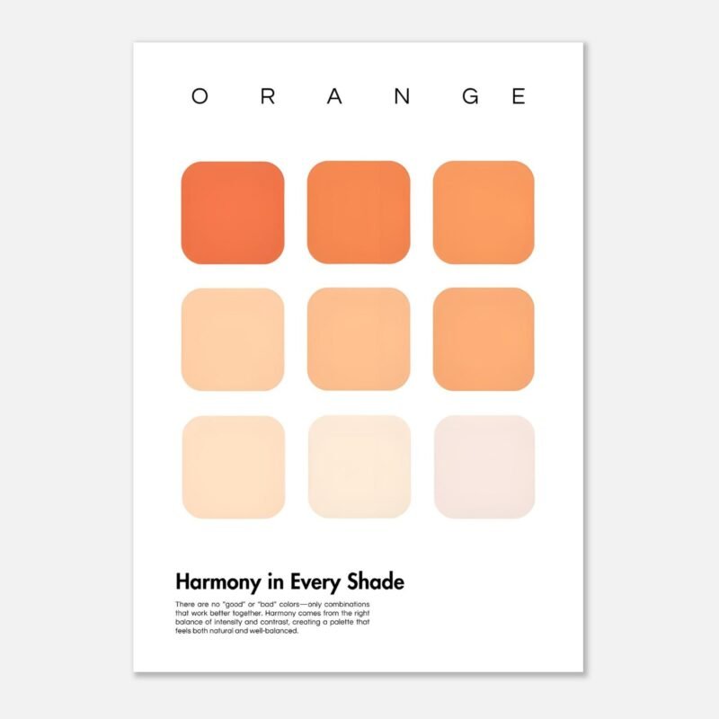 Orange Color Palette Poster – Warm & Vibrant Wall Art