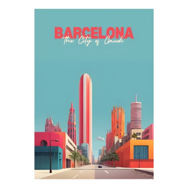 Barcelona - The City of Gaudí Poster