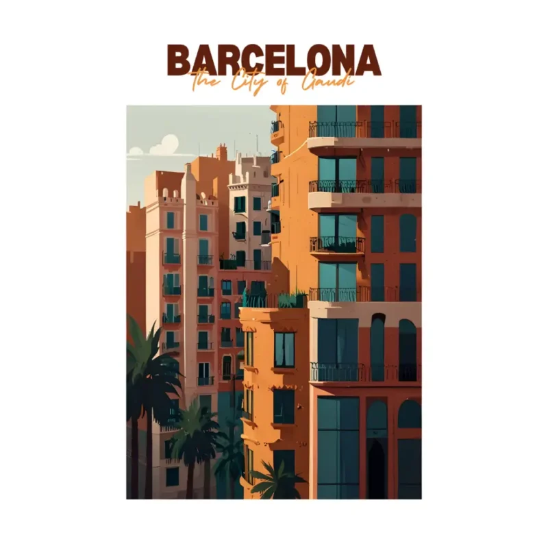 Barcelona - The City of Gaudí Poster 2